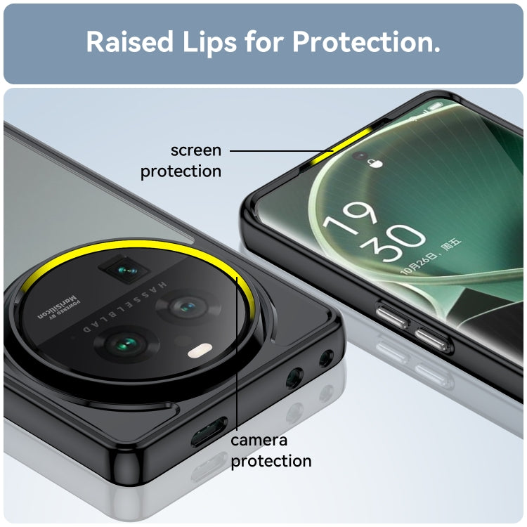 For OPPO Find X6 Pro 5G Colorful Series Acrylic + TPU Phone Case(Black) by buy2fix