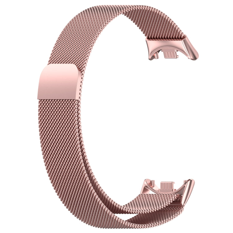 For Xiaomi Mi Band 8 Milanese Metal Watch Band(Rose Pink) - Watch Bands by buy2fix | Online Shopping UK | buy2fix