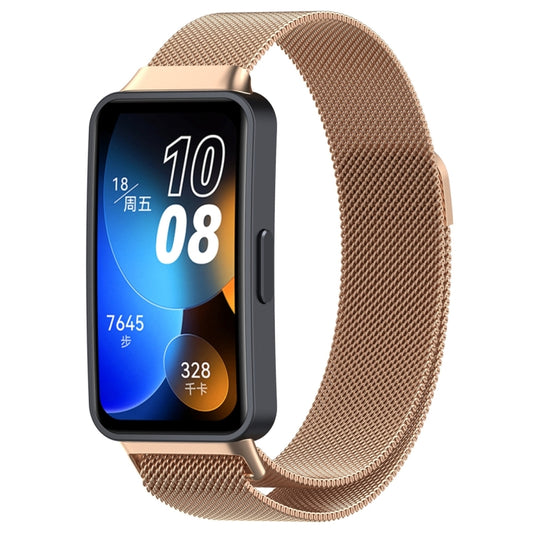 For Huawei Band 10 / 9 / 8 Milanese Metal Watch Band(Rose Gold) by buy2fix