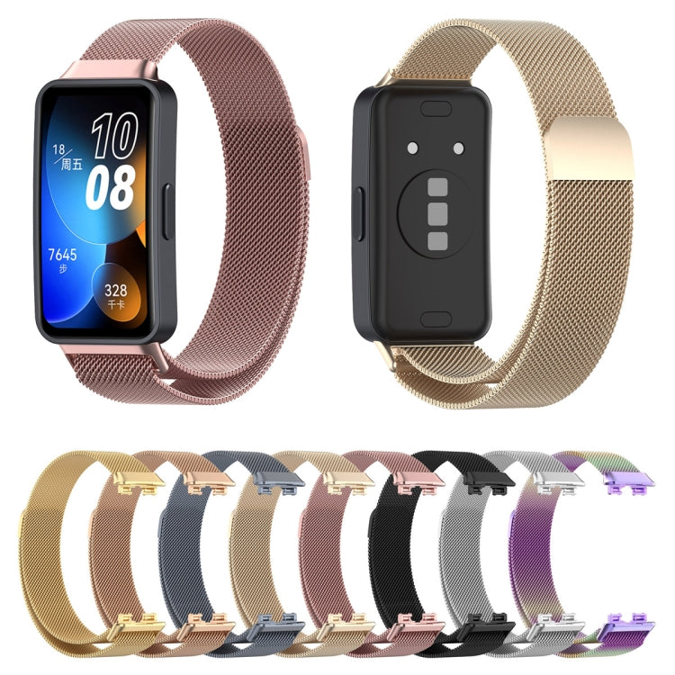 For Huawei Band 10 / 9 / 8 Milanese Metal Watch Band(Rose Gold) by buy2fix