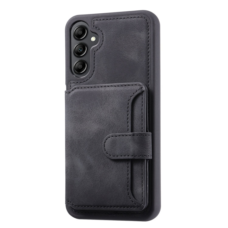 For Samsung Galaxy A15 4G / 5G Skin Feel Dream RFID Anti-theft PU Card Bag Phone Case(Black) by buy2fix