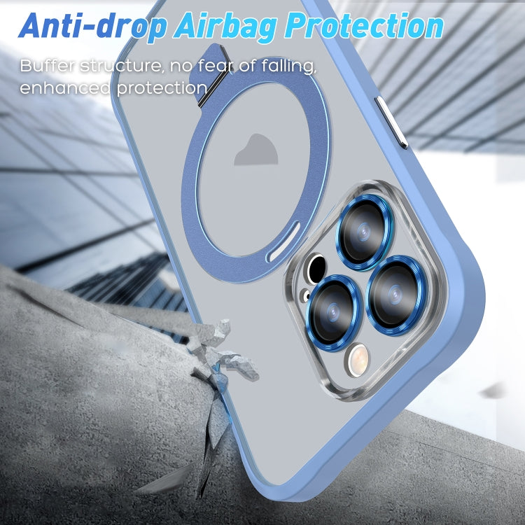 For iPhone 12 Pro Metal Eyes Series MagSafe Magnetic Holder Phone Case(Red) by buy2fix