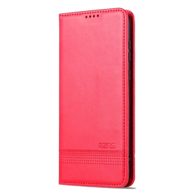 For Huawei P60 / P60 Pro AZNS Magnetic Calf Texture Flip Leather Phone Case(Red) - Huawei Cases by AZNS | Online Shopping UK | buy2fix