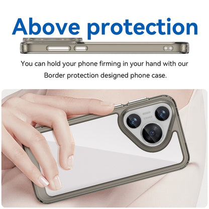 For Huawei Pura 70 Colorful Series Acrylic + TPU Phone Case(Transparent Grey) - Huawei Cases by buy2fix | Online Shopping UK | buy2fix
