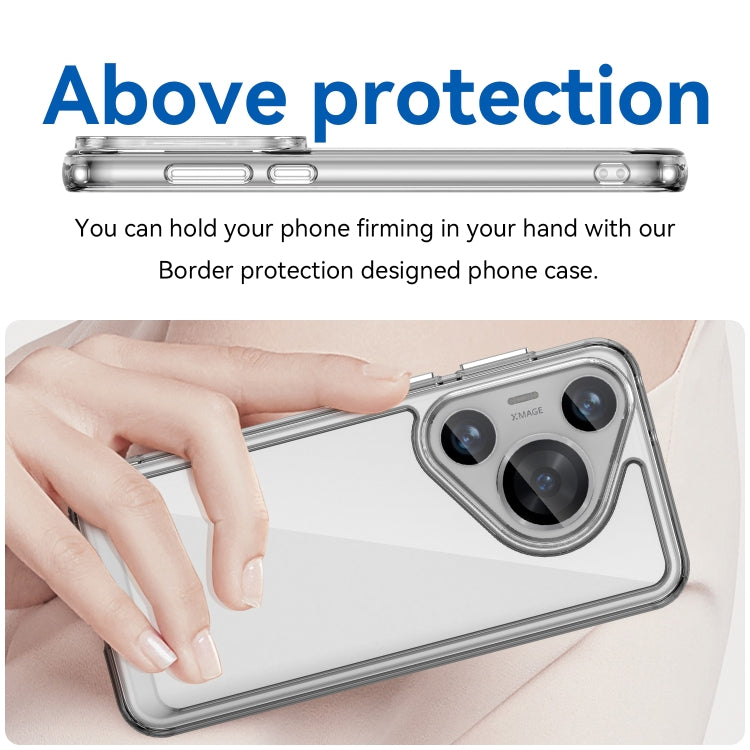 For Huawei Pura 70 Pro+ Colorful Series Acrylic + TPU Phone Case(Transparent) - Huawei Cases by buy2fix | Online Shopping UK | buy2fix