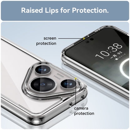 For Huawei Pura 70 Pro+ Colorful Series Acrylic + TPU Phone Case(Transparent) - Huawei Cases by buy2fix | Online Shopping UK | buy2fix