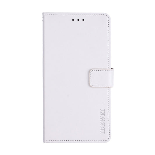 For Blackview A85 idewei Crazy Horse Texture Leather Phone Case with Holder(White) - More Brand by idewei | Online Shopping UK | buy2fix