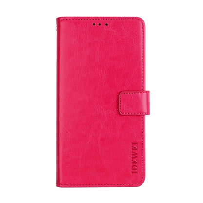 For Blackview A85 idewei Crazy Horse Texture Leather Phone Case with Holder(Rose Red) - More Brand by idewei | Online Shopping UK | buy2fix