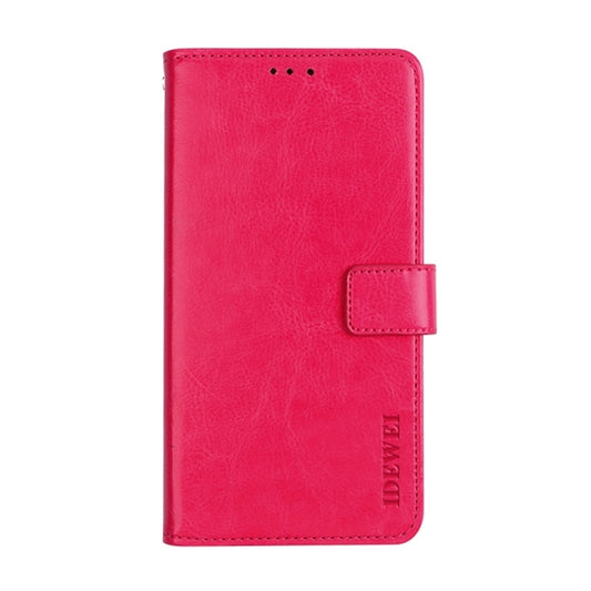 For Blackview A85 idewei Crazy Horse Texture Leather Phone Case with Holder(Rose Red) - More Brand by idewei | Online Shopping UK | buy2fix