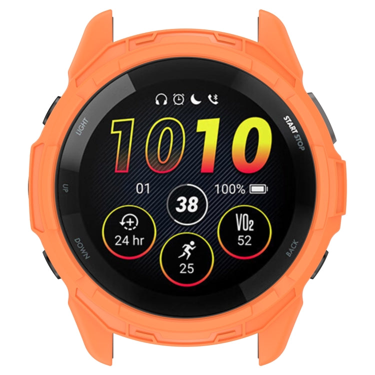 For Garmin Forerunner 265S Armor Hollow Watch Protective Case(Orange) - Watch Cases by buy2fix | Online Shopping UK | buy2fix