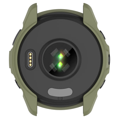 For Garmin Forerunner 265S Armor Hollow Watch Protective Case(Jungle Green) - Watch Cases by buy2fix | Online Shopping UK | buy2fix