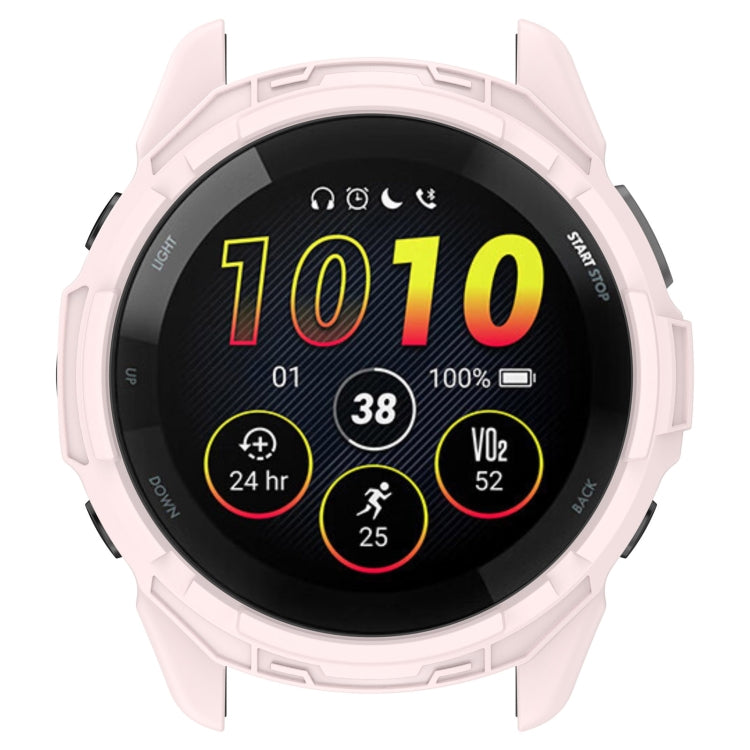 For Garmin Forerunner 265S Armor Hollow Watch Protective Case(Light Pink) - Watch Cases by buy2fix | Online Shopping UK | buy2fix