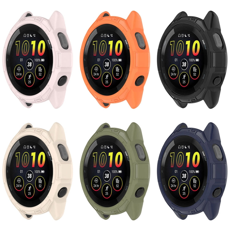 For Garmin Forerunner 265S Armor Hollow Watch Protective Case(Light Pink) - Watch Cases by buy2fix | Online Shopping UK | buy2fix