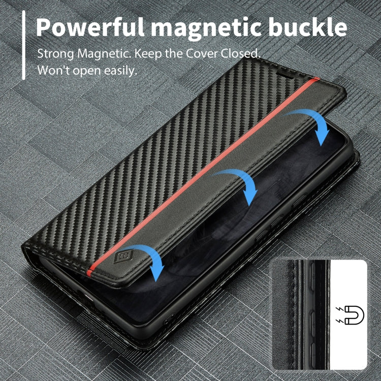 For Google Pixel 8 Pro LC.IMEEKE Carbon Fiber Leather Phone Case(Vertical Black) - Google Cases by LC.IMEEKE | Online Shopping UK | buy2fix
