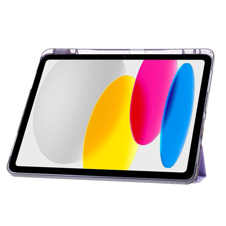 For iPad 2025 / 2022 Clear Acrylic Deformation Leather Tablet Case(Purple) - iPad 2025 / 2022 Cases by buy2fix | Online Shopping UK | buy2fix