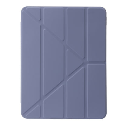 For iPad Pro 12.9 2022 / 2021 / 2020 Clear Acrylic Deformation Leather Tablet Case(Lavender Purple) - iPad Pro 12.9 (2022/2021) Cases by buy2fix | Online Shopping UK | buy2fix