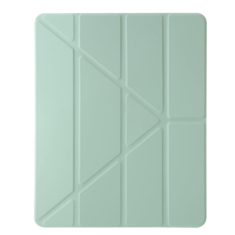 For iPad Pro 12.9 2022 / 2021 / 2020 Clear Acrylic Deformation Leather Tablet Case(Green) - iPad Pro 12.9 (2022/2021) Cases by buy2fix | Online Shopping UK | buy2fix