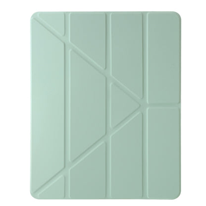 For iPad Pro 12.9 2022 / 2021 / 2020 Clear Acrylic Deformation Leather Tablet Case(Green) - iPad Pro 12.9 (2022/2021) Cases by buy2fix | Online Shopping UK | buy2fix