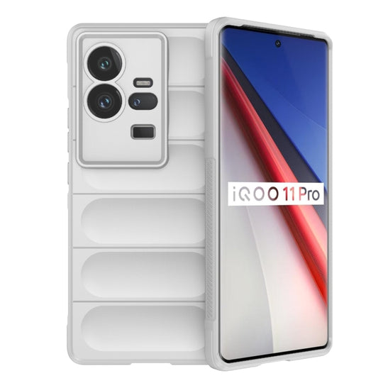 For vivo iQOO 11 Pro 5G Magic Shield TPU + Flannel Phone Case(White)