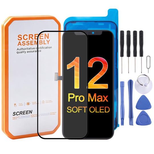 HXL Soft OLED LCD Screen For iPhone 12 Pro Max