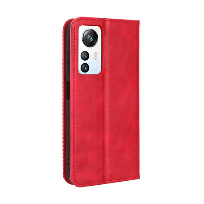 For Blackview A85 Magnetic Buckle Retro Texture Leather Phone Case(Red) by buy2fix