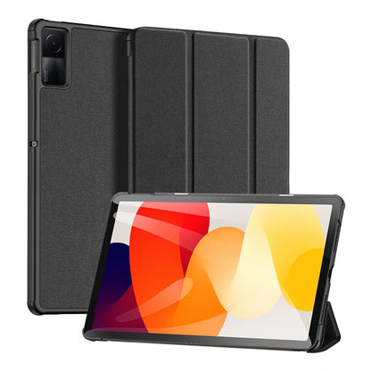 For Xiaomi Redmi Pad SE DUX DUCIS Domo Series Magnetic Flip Leather Tablet Case(Black) by DUX DUCIS