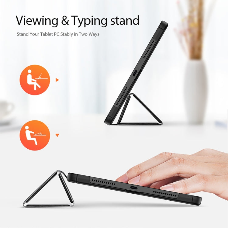 For Xiaomi Redmi Pad SE DUX DUCIS Domo Series Magnetic Flip Leather Tablet Case(Black) by DUX DUCIS