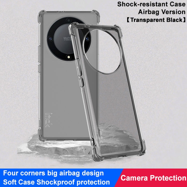 For Honor X9a 5G/Magic5 Lite 5G/X40 5G imak Shockproof Airbag TPU Phone Case(Transparent Black) by imak