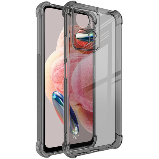 For Xiaomi Redmi Note 12 4G Global imak Shockproof Airbag TPU Phone Case(Transparent Black)