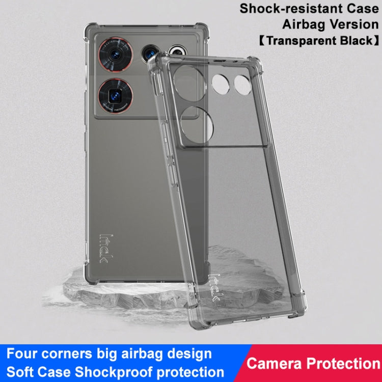 For ZTE nubia Z50 Ultra 5G imak Shockproof Airbag TPU Phone Case(Transparent Black) by imak