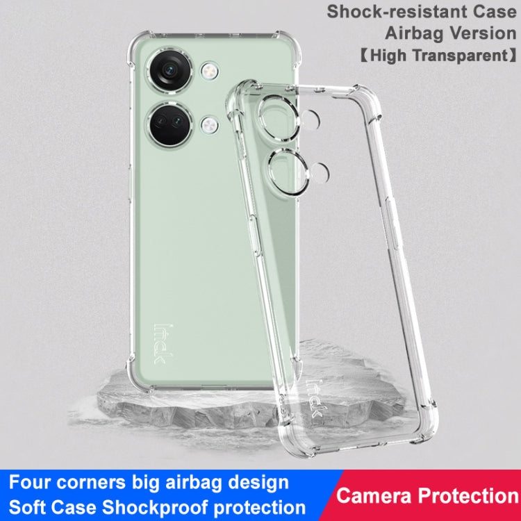 For OnePlus Ace 2V 5G imak Shockproof Airbag TPU Phone Case(Transparent) by imak