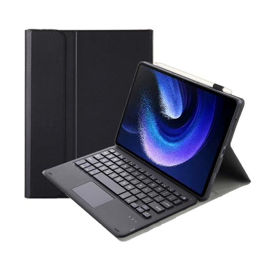 For Xiaomi Pad 6 / Pad 6 Pro A0N7-A Lambskin Texture Ultra-thin Bluetooth Keyboard Leather Case with Touchpad(Black) - Xiaomi Keyboard by buy2fix | Online Shopping UK | buy2fix
