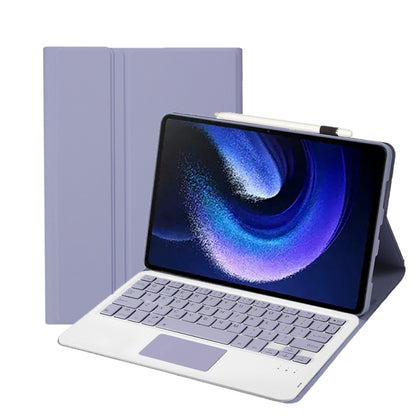 For Xiaomi Pad 6 / Pad 6 Pro A0N7-A Lambskin Texture Ultra-thin Bluetooth Keyboard Leather Case with Touchpad(Purple) - Xiaomi Keyboard by buy2fix | Online Shopping UK | buy2fix