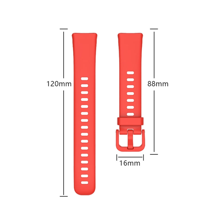For Huawei Band 8 16mm Solid Color Silicone Replacement Watch Band(Dark Green) by buy2fix