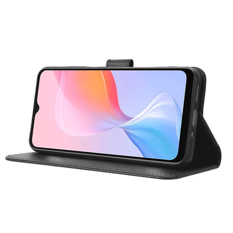 For Blackview A85 Diamond Texture Leather Phone Case(Black) by buy2fix