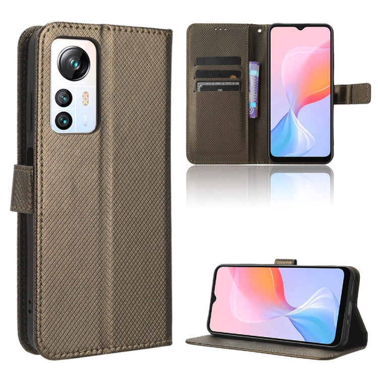 For Blackview A85 Diamond Texture Leather Phone Case(Brown) by buy2fix