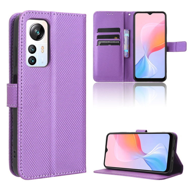 For Blackview A85 Diamond Texture Leather Phone Case(Purple) by buy2fix