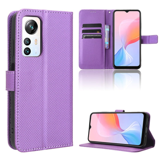For Blackview A85 Diamond Texture Leather Phone Case(Purple) by buy2fix