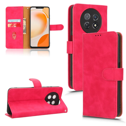For Huawei Enjoy 60X Skin Feel Magnetic Flip Leather Phone Case(Rose Red) by buy2fix