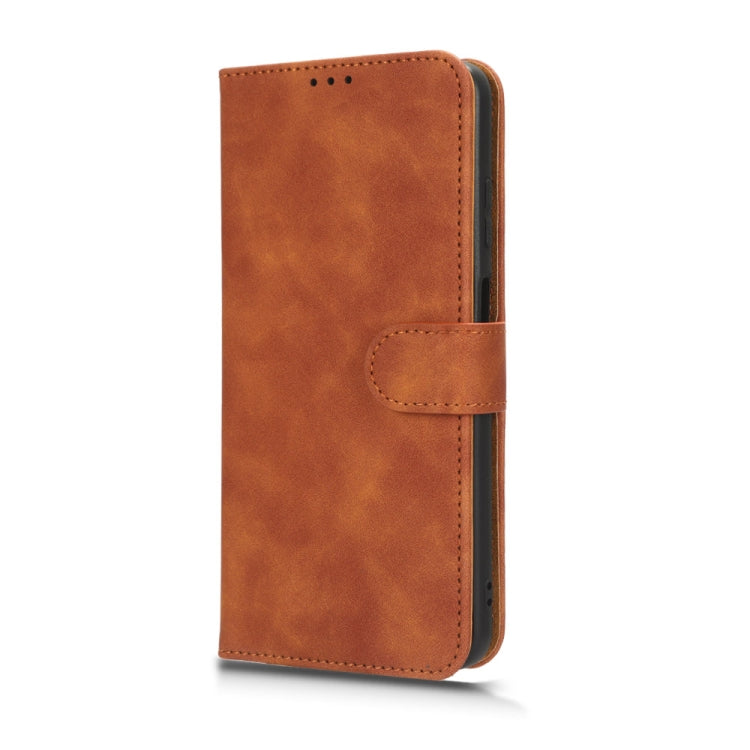 For Huawei Enjoy 60X Skin Feel Magnetic Flip Leather Phone Case(Brown) by buy2fix