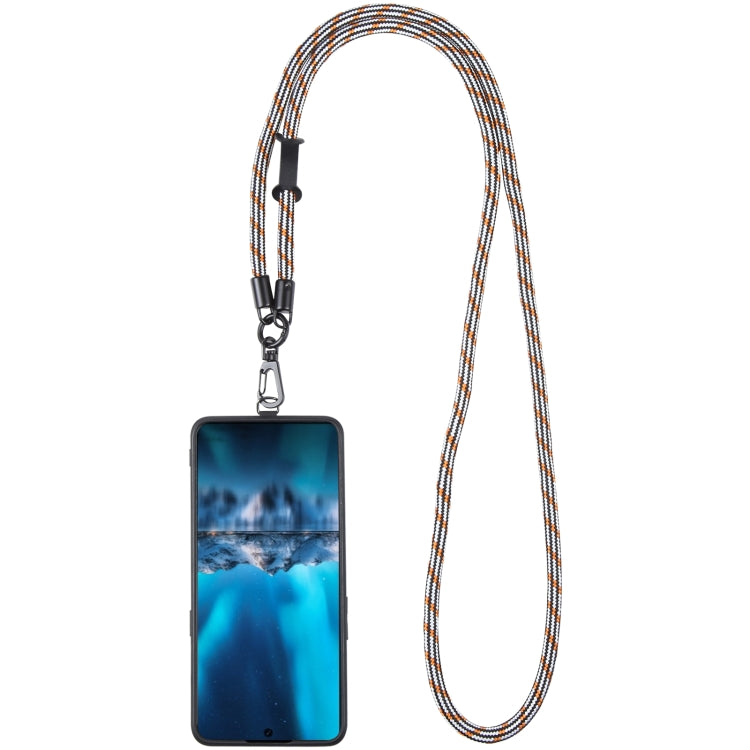 Adjustable Universal Phone Lanyard with Detachable Clip(Black White Orange) - Lanyards & Wrist Straps by buy2fix | Online Shopping UK | buy2fix