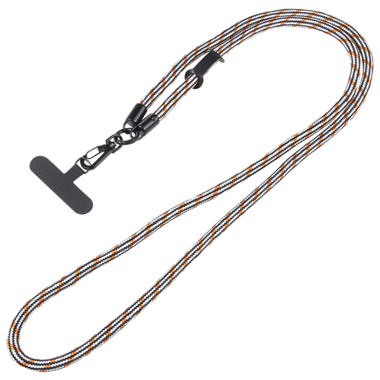 Adjustable Universal Phone Lanyard with Detachable Clip(Black White Orange) - Lanyards & Wrist Straps by buy2fix | Online Shopping UK | buy2fix