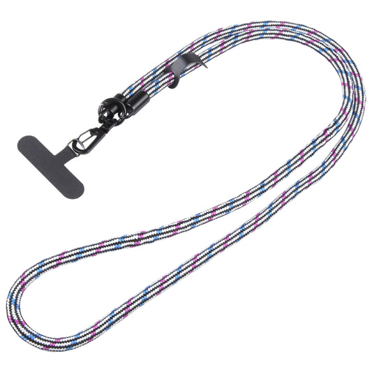 Adjustable Universal Phone Lanyard with Detachable Clip(White Purple Blue) - Lanyards & Wrist Straps by buy2fix | Online Shopping UK | buy2fix