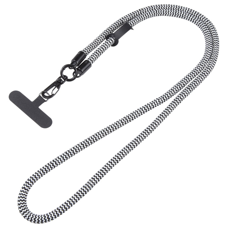 Adjustable Universal Phone Lanyard with Detachable Clip(Black + White) - Lanyards & Wrist Straps by buy2fix | Online Shopping UK | buy2fix