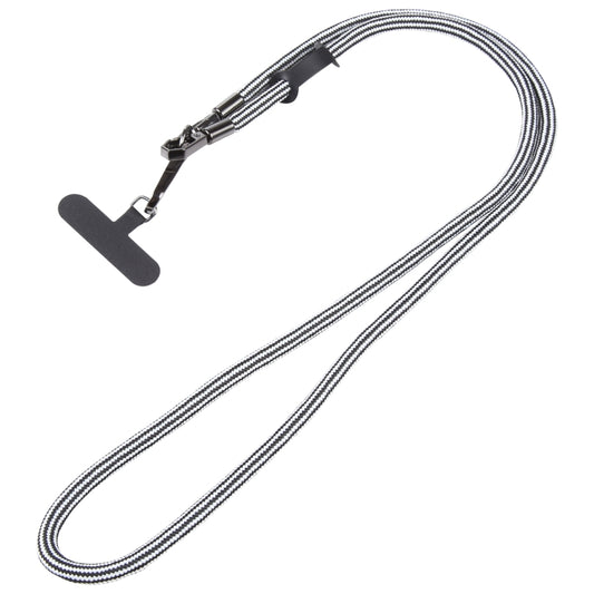 Adjustable Universal Phone Lanyard with Detachable Clip(Black White Stripes) - Lanyards & Wrist Straps by buy2fix | Online Shopping UK | buy2fix