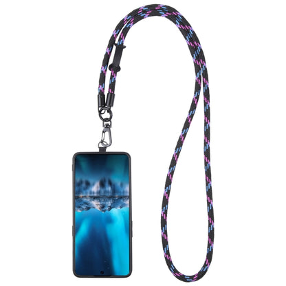 Adjustable Universal Phone Lanyard with Detachable Clip(Black Purple Blue) - Lanyards & Wrist Straps by buy2fix | Online Shopping UK | buy2fix