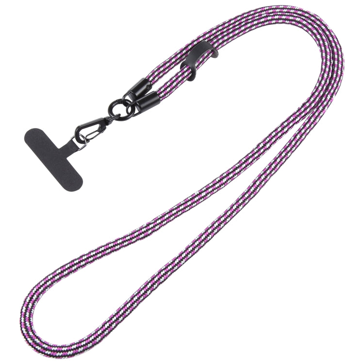 Adjustable Universal Phone Lanyard with Detachable Clip(Purple Black White) - Lanyards & Wrist Straps by buy2fix | Online Shopping UK | buy2fix