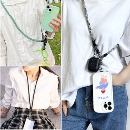 Adjustable Universal Phone Lanyard with Detachable Clip(Black + Green) - Lanyards & Wrist Straps by buy2fix | Online Shopping UK | buy2fix