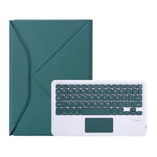 Z10B-A For iPad 10th Gen 10.9 2022 / 11 2025 Pen Slot Touchpad Bluetooth Keyboard Leather Tablet Case(Green) - Universal by buy2fix | Online Shopping UK | buy2fix