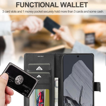 For Google Pixel 10 Pro XL LC.IMEEKE Calf Texture Flip Leather Phone Case(Black) - Google Cases by LC.IMEEKE | Online Shopping UK | buy2fix